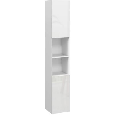 JHY DESIGN Mueble Columna De Baño Con 2 Armarios Con Estantes Ajustables + 2 Nichos, 30 X 30 X 181,5 Cm, Blanco JHY DESIGN Mueble Columna De Baño Con 2 Armarios Con Estantes Ajustables + 2 Nichos, 30 X 30 X 181,5 Cm, Blanco