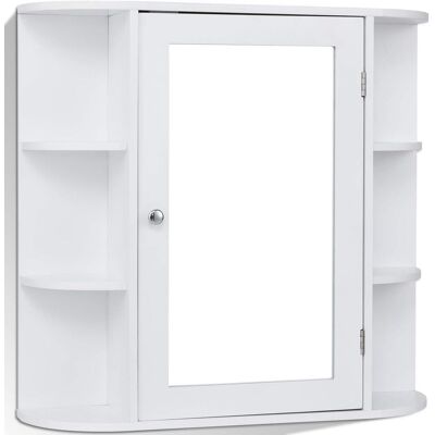 Armario Con Espejo De Baño De Pared Baño Estante Mueble Almacenamiento - Costway Armario Con Espejo De Baño De Pared Baño Estante Mueble Almacenamiento - Costway