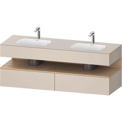 Lavabo Duravit Qatego - Taupe - 2 Cajones - 160x55cm Lavabo Duravit Qatego - Taupe - 2 Cajones - 160x55cm