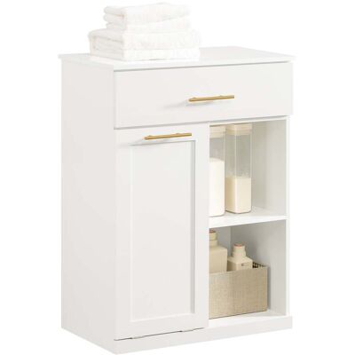 Sobuy - Armario De Baño Mueble De Almacenaje Con 1 Cesto Para Colada Y 1 Cajón Blanco 66 X 37 X 95 Cm Bzr66-w Es Sobuy - Armario De Baño Mueble De Almacenaje Con 1 Cesto Para Colada Y 1 Cajón Blanco 66 X 37 X 95 Cm Bzr66-w Es