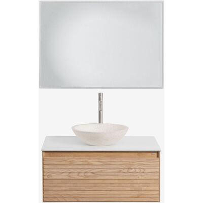 Sklum - Conjunto De Mueble De Baño En Madera De Fresno Tedrik Sklum - Conjunto De Mueble De Baño En Madera De Fresno Tedrik