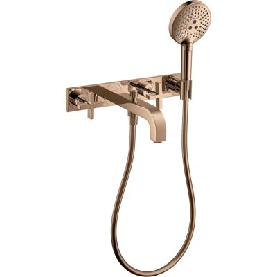 Mezclador de baño Axor Citterio - 3 agujeros, Oro rojo pulido Mezclador de baño Axor Citterio - 3 agujeros, Oro rojo pulido
