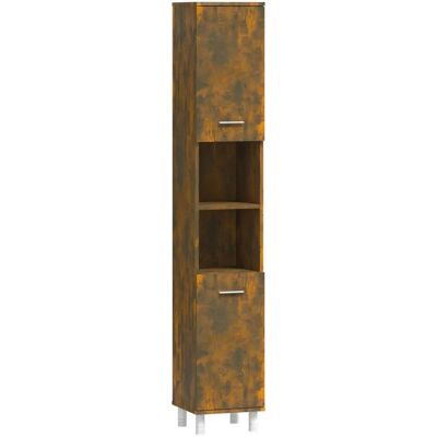 HELLOSHOP26 Mueble De Baño Con Almacenamiento Ecológico 30 X 30 X 179 Cm Estilo Contemporáneo Acabado Mate En Madera De Roble Ahumado 020048521 HELLOSHOP26 Mueble De Baño Con Almacenamiento Ecológico 30 X 30 X 179 Cm Estilo Contemporáneo Acabado Mate En Madera De Roble Ahumado 020048521