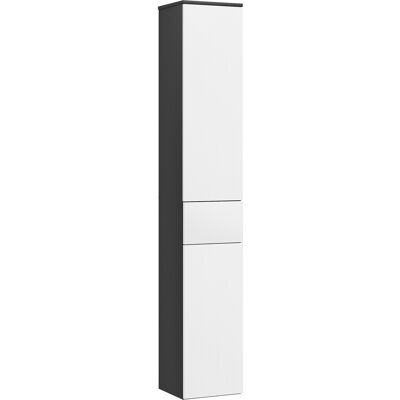 JHY DESIGN Columna De Baño De Madera Que Ahorra Espacio, Con 2 Armarios Y Un Cajón, 30 X 28 X 180 Cm, Negra. JHY DESIGN Columna De Baño De Madera Que Ahorra Espacio, Con 2 Armarios Y Un Cajón, 30 X 28 X 180 Cm, Negra.