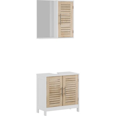 Conjunto De Muebles De Baño Looma, Blanco/roble, 2 Partes, Vicco Conjunto De Muebles De Baño Looma, Blanco/roble, 2 Partes, Vicco