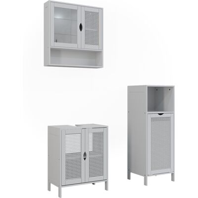 Conjunto De Muebles De Baño De 3 Piezas Liora, Blanco, 3 Partes, Vicco Conjunto De Muebles De Baño De 3 Piezas Liora, Blanco, 3 Partes, Vicco