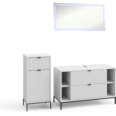 Conjunto De Muebles De Baño De 3 Piezas Eliza, Blanco, 3 Partes, Vicco Conjunto De Muebles De Baño De 3 Piezas Eliza, Blanco, 3 Partes, Vicco