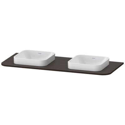 Duravit Happy D.2 Plus Consola - Nuez cepillada, 1300x550 mm, 2 recortes - Mobiliario de baño Duravit Happy D.2 Plus Consola - Nuez cepillada, 1300x550 mm, 2 recortes - Mobiliario de baño