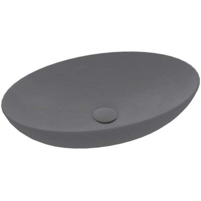 Villeroy & Boch - Lavabo ovalado - CeramicPlus y TitanGlaze - 62x42cm - Grafito - Lavabo de baño Villeroy & Boch - Lavabo ovalado - CeramicPlus y TitanGlaze - 62x42cm - Grafito - Lavabo de baño