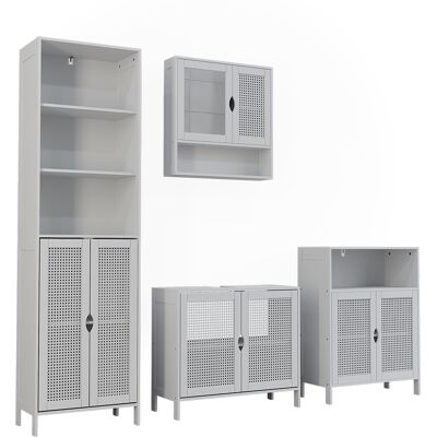 Conjunto De Muebles De Baño Liora, Blanco, 4 Partes, Vicco Conjunto De Muebles De Baño Liora, Blanco, 4 Partes, Vicco