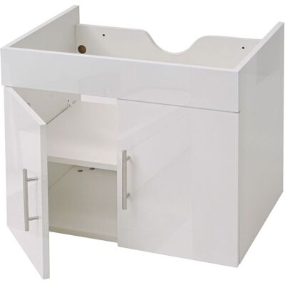 DÉCOSHOP26 Gabinete de baño de pared - Blanco brillante 60cm DÉCOSHOP26 Gabinete de baño de pared - Blanco brillante 60cm