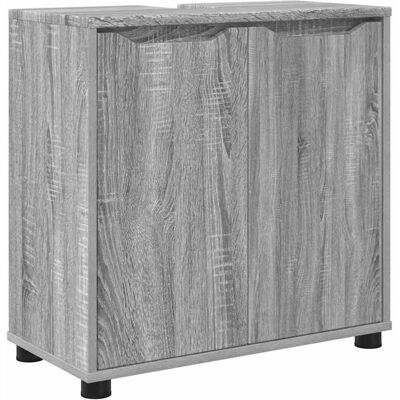 HELLOSHOP26 Armario De Lavabo Moderno Con Espacio De Almacenamiento 60 X 30 X 60 Cm De Madera Contrachapada Gris Sonoma 020054577 HELLOSHOP26 Armario De Lavabo Moderno Con Espacio De Almacenamiento 60 X 30 X 60 Cm De Madera Contrachapada Gris Sonoma 020054577