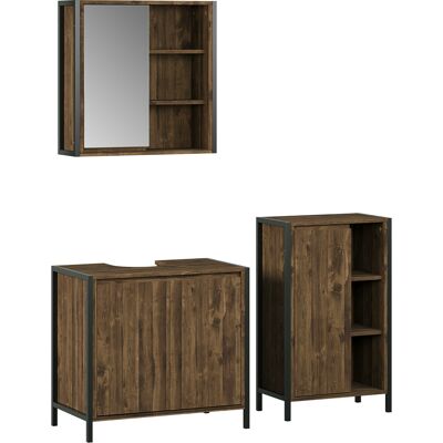 Conjunto De Muebles De Baño Naola, Roble/negro, 3 Partes, Vicco Conjunto De Muebles De Baño Naola, Roble/negro, 3 Partes, Vicco