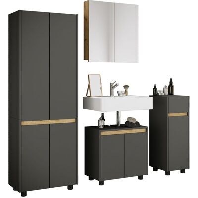 Juego Completo De Muebles De Baño De 4 Piezas Cosila Xl 165x154x33 - Vcm Juego Completo De Muebles De Baño De 4 Piezas Cosila Xl 165x154x33 - Vcm