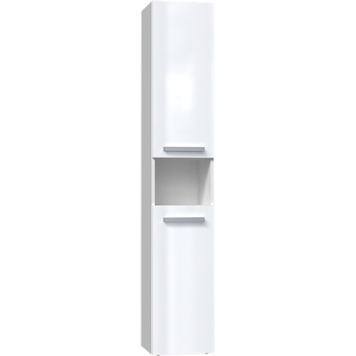 OEM Estante Para Mueble De Baño - Cuerpo Blanco Mate, Frontal Blanco Brillante - Diseño Universal, Posibilidad De Montaje A La Izquierda O A La Derecha OEM Estante Para Mueble De Baño - Cuerpo Blanco Mate, Frontal Blanco Brillante - Diseño Universal, Posibilidad De Montaje A La Izquierda O A La Derecha