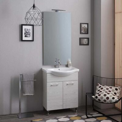 Kiamami Valentina Mueble de Baño en Roble Blanco para Piso - Rimini Kiamami Valentina Mueble de Baño en Roble Blanco para Piso - Rimini