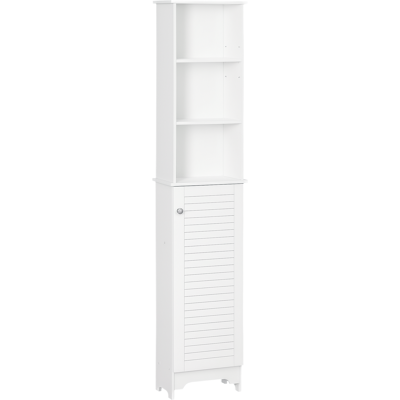 JHY DESIGN Mueble De Baño Tipo Columna Con 3 Nichos, Puerta Con Rejilla, 3 Estantes, Tablero De Partículas Mdf, Blanco. JHY DESIGN Mueble De Baño Tipo Columna Con 3 Nichos, Puerta Con Rejilla, 3 Estantes, Tablero De Partículas Mdf, Blanco.