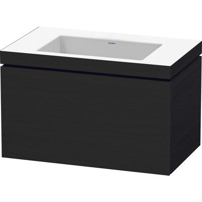 Set de baño suspendido Duravit L-Cube - Roble negro mate Set de baño suspendido Duravit L-Cube - Roble negro mate