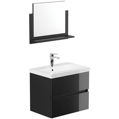 Home Deluxe - Juego Completo De Muebles De Baño Wangerooge Deluxe Made In Germany Color: Negro, Talla: M Home Deluxe - Juego Completo De Muebles De Baño Wangerooge Deluxe Made In Germany Color: Negro, Talla: M