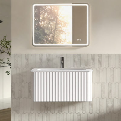 JHY DESIGN Conjunto De Muebles De Baño Con Espejo, Mueble De Lavabo De 80 Cm Con Armario Bajo, Premontado, Armario A Rayas Con Un Cajón, Blanco, Espejo Led Sin Marco De 60 × 80 Cm. JHY DESIGN Conjunto De Muebles De Baño Con Espejo, Mueble De Lavabo De 80 Cm Con Armario Bajo, Premontado, Armario A Rayas Con Un Cajón, Blanco, Espejo Led Sin Marco De 60 × 80 Cm.