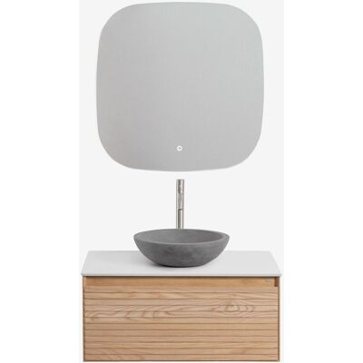 Sklum - Conjunto De Mueble De Baño En Madera De Fresno Tedrik Sklum - Conjunto De Mueble De Baño En Madera De Fresno Tedrik