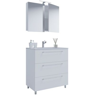 Set de Muebles de Baño VCM Blanco - 3 Piezas, 60cm, con Armario Espejo Set de Muebles de Baño VCM Blanco - 3 Piezas, 60cm, con Armario Espejo