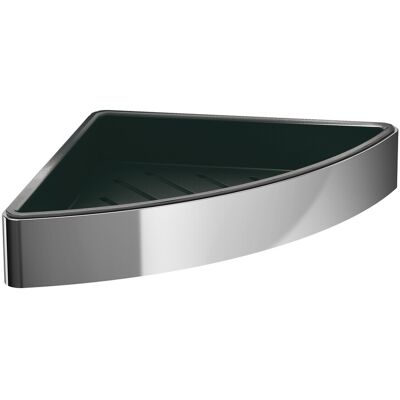 Cesto de Esquina para Esponja EMCO Loft - Montaje Oculto - Negro/Cromo Cesto de Esquina para Esponja EMCO Loft - Montaje Oculto - Negro/Cromo