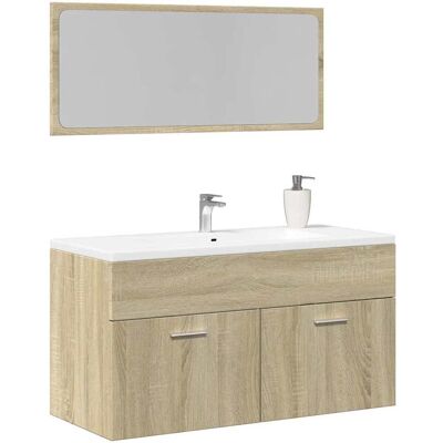 Set de muebles de baño Sonoma Roble 2 piezas vidaXL Set de muebles de baño Sonoma Roble 2 piezas vidaXL