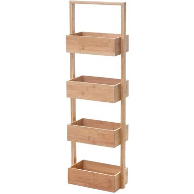 DÉCOSHOP26 Estantería De Baño Con 4 Cestas De Bambú 88x28x15cm 040005168 DÉCOSHOP26 Estantería De Baño Con 4 Cestas De Bambú 88x28x15cm 040005168