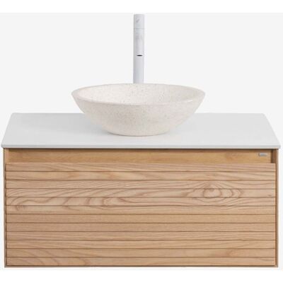 Sklum - Conjunto De Mueble De Baño En Madera De Fresno Tedrik Sklum - Conjunto De Mueble De Baño En Madera De Fresno Tedrik