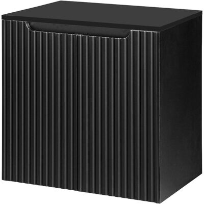 HELLOSHOP26 Mueble Bajo Lavabo Cuarto De Baño Almacenamiento Diseño Con 2 Puertas 60 X 60 X 40 Cm Negro 030010015 HELLOSHOP26 Mueble Bajo Lavabo Cuarto De Baño Almacenamiento Diseño Con 2 Puertas 60 X 60 X 40 Cm Negro 030010015
