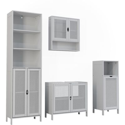Conjunto De Muebles De Baño Liora, Blanco, 4 Partes, Vicco Conjunto De Muebles De Baño Liora, Blanco, 4 Partes, Vicco
