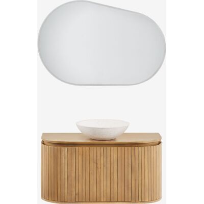 Conjunto De Mueble De Baño Suspendido 90x40 Cm En Madera De Mango Analis Sklum Conjunto De Mueble De Baño Suspendido 90x40 Cm En Madera De Mango Analis Sklum