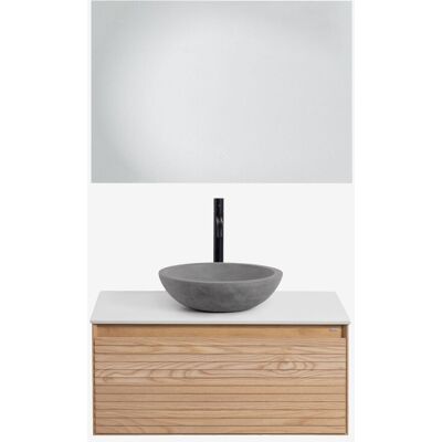 Sklum - Conjunto De Mueble De Baño En Madera De Fresno Tedrik Sklum - Conjunto De Mueble De Baño En Madera De Fresno Tedrik