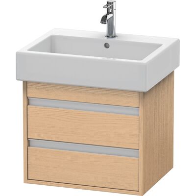 Duravit Ketho Mueble Bajo lavabo - Eiche Natural, 2 Cajones, 55x44x48cm Duravit Ketho Mueble Bajo lavabo - Eiche Natural, 2 Cajones, 55x44x48cm
