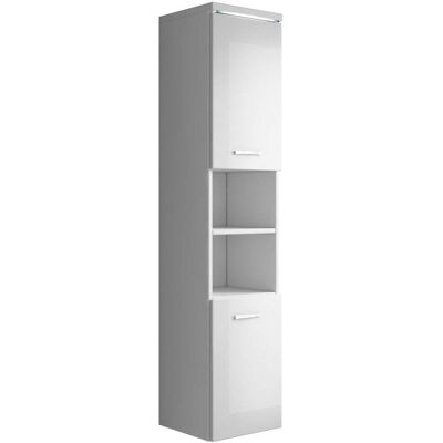 Badplaats Armario de Baño Paso - Armario lateral, Blanco Brillante Badplaats Armario de Baño Paso - Armario lateral, Blanco Brillante