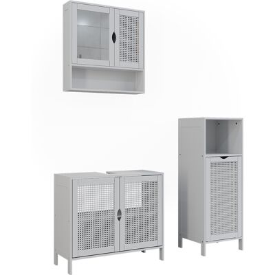 Conjunto De Muebles De Baño De 3 Piezas Liora, Blanco, 3 Partes, Vicco Conjunto De Muebles De Baño De 3 Piezas Liora, Blanco, 3 Partes, Vicco