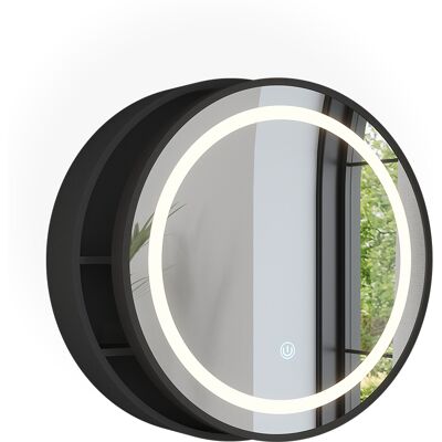 Armario Con Espejo Para Baño Silva, Negro, 50 X 50 Cm Con 5 Compartimentos, Vicco Armario Con Espejo Para Baño Silva, Negro, 50 X 50 Cm Con 5 Compartimentos, Vicco