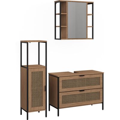 Conjunto De Muebles De Baño De 3 Piezas Linara, Roble, 3 Piezas, Vicco Conjunto De Muebles De Baño De 3 Piezas Linara, Roble, 3 Piezas, Vicco