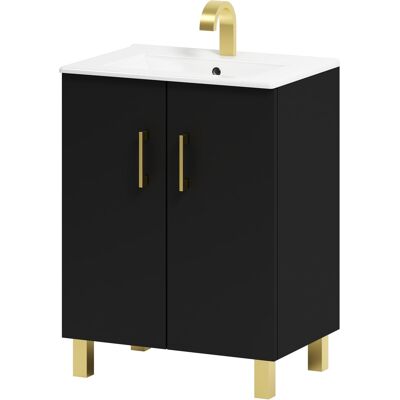 OEM Mueble De Baño Viki 60 Con Lavabo, Negro OEM Mueble De Baño Viki 60 Con Lavabo, Negro