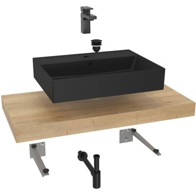 Naturel Conjunto De Baño Hansgrohe Con Dolce 100x8x50 Cm, Imitación Roble Halifax Naturel Conjunto De Baño Hansgrohe Con Dolce 100x8x50 Cm, Imitación Roble Halifax