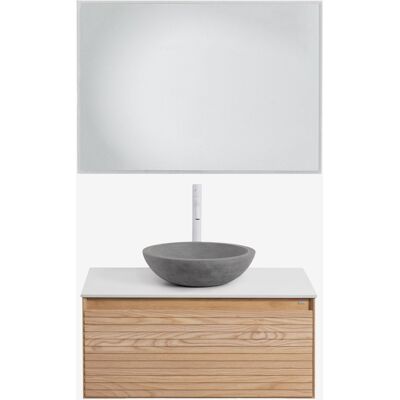 Sklum - Conjunto De Mueble De Baño En Madera De Fresno Tedrik Sklum - Conjunto De Mueble De Baño En Madera De Fresno Tedrik