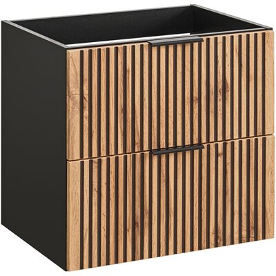 AC-DECO Mueble Bajo Lavabo 60cm Gaia Madera Y Negro AC-DECO Mueble Bajo Lavabo 60cm Gaia Madera Y Negro