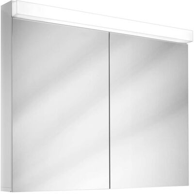 W. Schneider GmbH Armario con espejo LED LOW Line - 2 Puertas, 50/50cm, Blanco W. Schneider GmbH Armario con espejo LED LOW Line - 2 Puertas, 50/50cm, Blanco