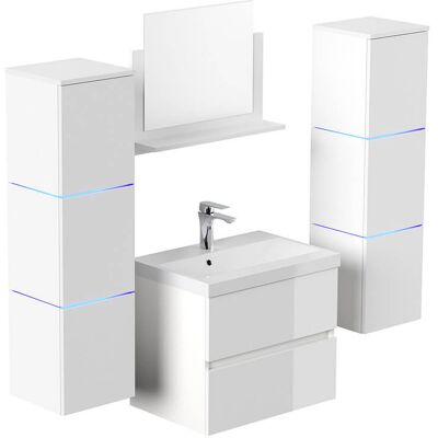 Home Deluxe - Conjunto De Muebles De Baño Wangerooge Deluxe Made In Germany Color: Blanco, Tamaño: Xl Home Deluxe - Conjunto De Muebles De Baño Wangerooge Deluxe Made In Germany Color: Blanco, Tamaño: Xl