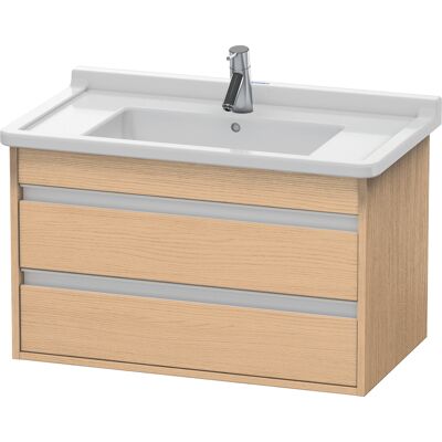 Duravit Ketho Mueble Bajo Lavabo Empotrado en Pared - Roble Natural - 2 Cajones Duravit Ketho Mueble Bajo Lavabo Empotrado en Pared - Roble Natural - 2 Cajones