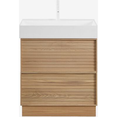 Conjunto de baño en madera con lavabo integrado - Muebles de baño Sklum Conjunto de baño en madera con lavabo integrado - Muebles de baño Sklum