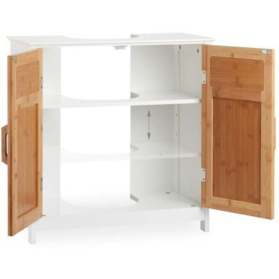 HELLOSHOP26 Mueble Bajo Lavabo Armario Bajo Práctico De Almacenamiento 80 X 40 X 60 Cm De Bambú Natural 130004209 HELLOSHOP26 Mueble Bajo Lavabo Armario Bajo Práctico De Almacenamiento 80 X 40 X 60 Cm De Bambú Natural 130004209