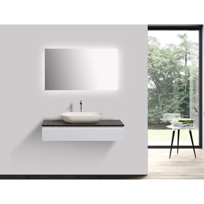 Bernstein - Mueble De Baño Vision 1000 Blanco Mate - Espejo Y Lavabo Opcionales:con Espejo Led 2073, Con Adicional. Cubierta En Blanco, Con Lavabo O-540 Bernstein - Mueble De Baño Vision 1000 Blanco Mate - Espejo Y Lavabo Opcionales:con Espejo Led 2073, Con Adicional. Cubierta En Blanco, Con Lavabo O-540