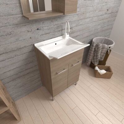 Kiamami Valentina - Lavadero 50x50 Con Puertas Roble Natural Y Tabla Lavaplatos Pratico Kiamami Valentina - Lavadero 50x50 Con Puertas Roble Natural Y Tabla Lavaplatos Pratico